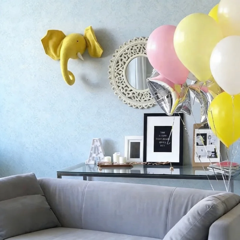 Handmade Felt Animal Heads Soft Plush Toys Decoration INS Room Wall Decor Practical Accessories for Kids Children Bedroom Use