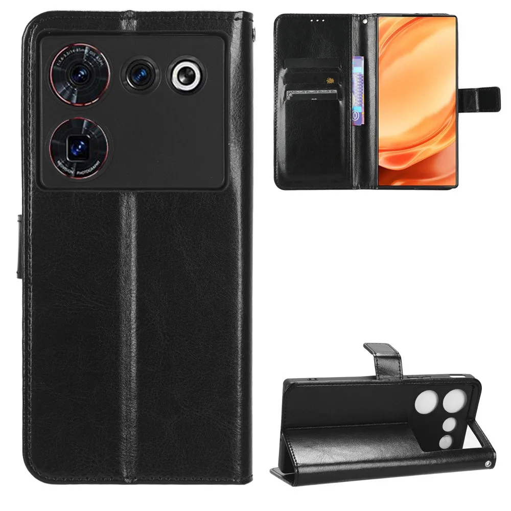 For ZTE Nubia Z50 Ultra Case Luxury Flip PU Leather Wallet Lanyard Stand Case For ZTE Nubia Z50Ultra Phone Bags