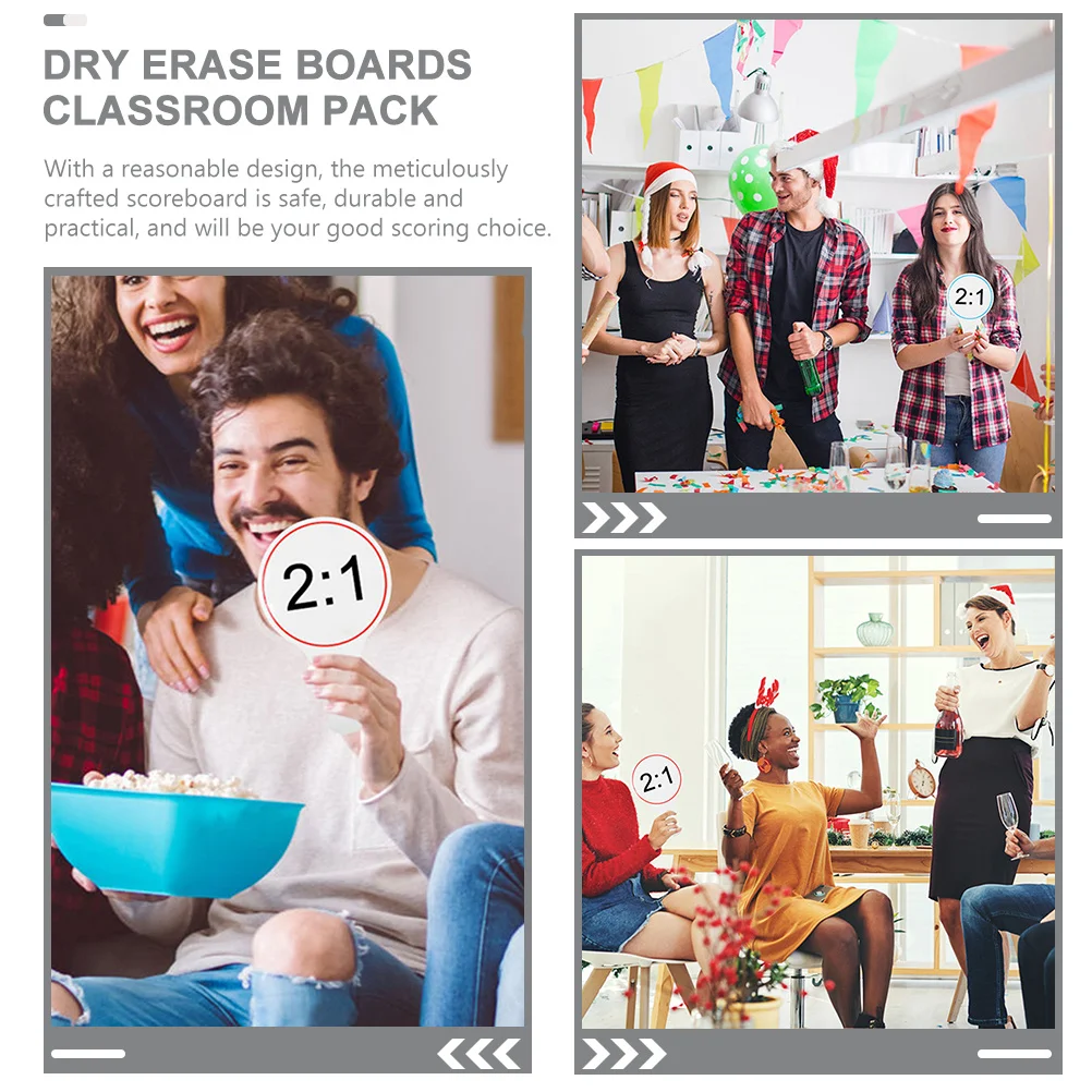 

12Pcs Handheld Whiteboards Single Sided Scoreboards Practical Dry Erase Boards for Scoring Competitions Mini White