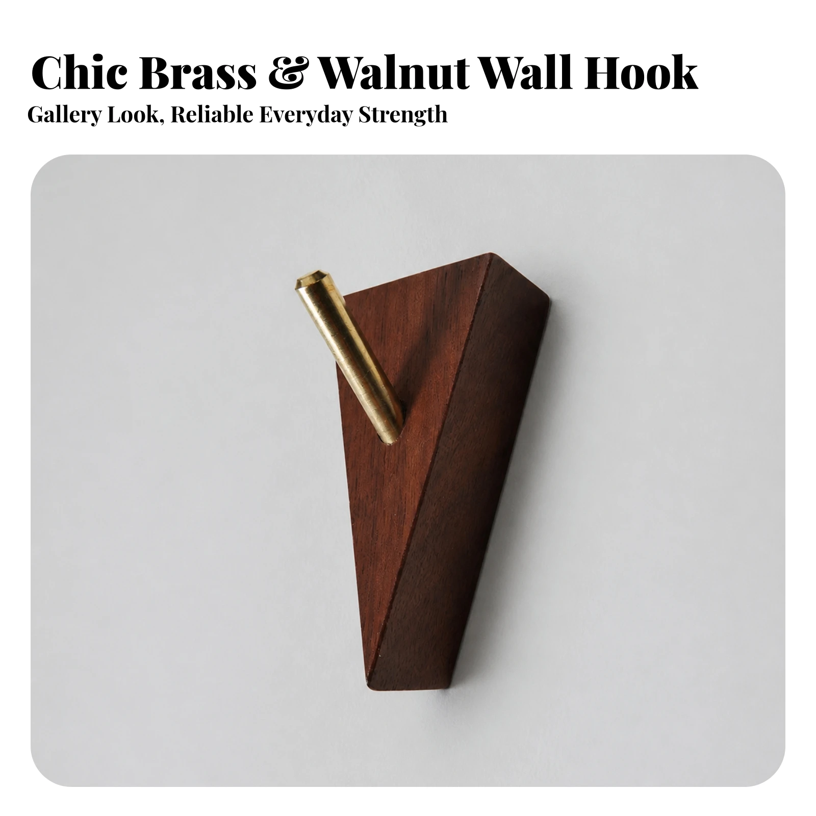 Wooden Wall Hook with Metal Peg Space-Saving Wood Coat Hook Wood Wall Hooks Minimalist Wooden Coat Hooks Compact for Minimalists