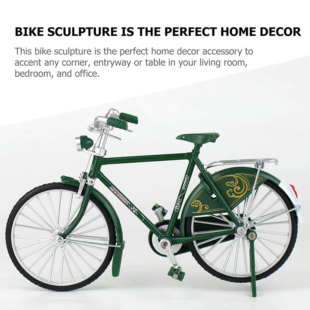 Statue Bicycle Model Child Car Kits Decoration Alloy Vintage Home 1/10 Scale Bike Models