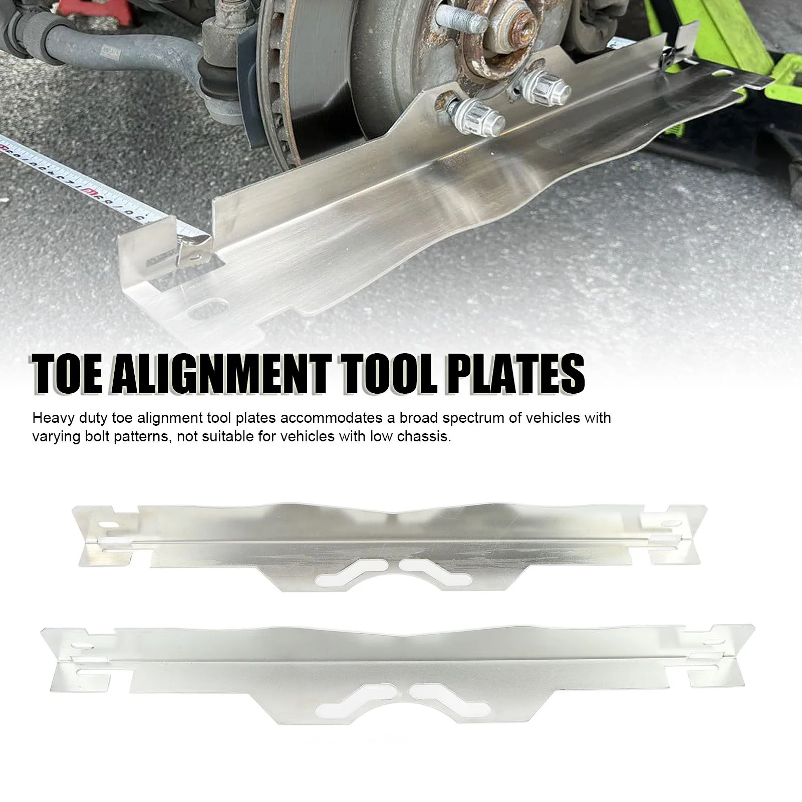 Toe Plates Wheel Alignment Tool  Toe Alignment Tool Plates Effortless Positioning Stainless Steel for Cars Sedans SUVs