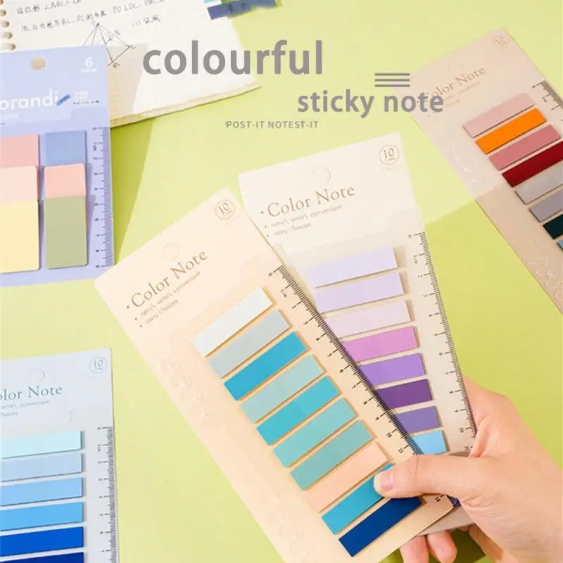 200 Sheets Colorful Sticky Notes Memo Pad Self Adhesive Label Note Bookmarks Notepad School Office Stationery Supplies