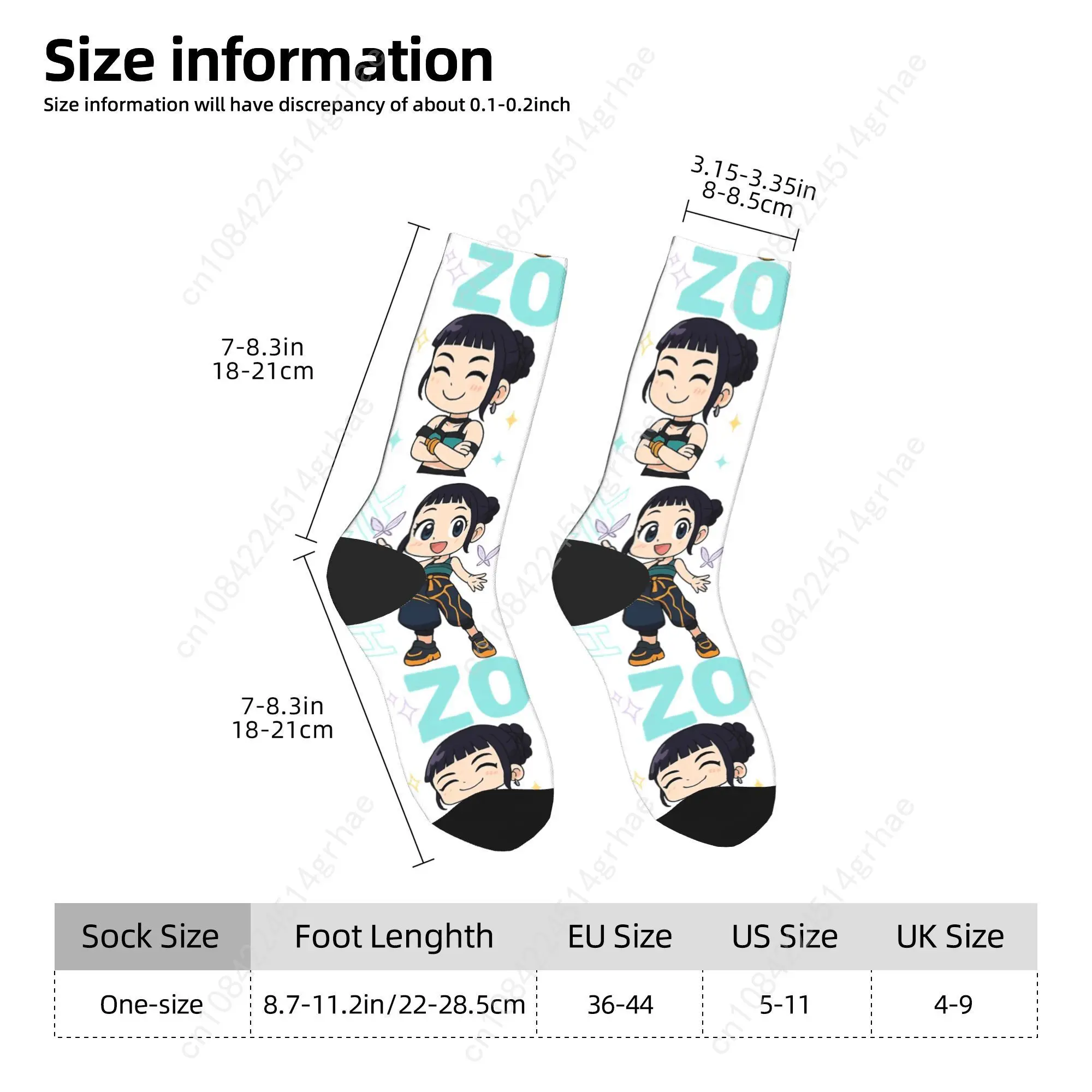 Kpop Demon Hunters Zoey Huntrix Girls Socks  Graphic Stockings Non Slip Couple Socks Soft Breathable Spring Gothic Running Socks