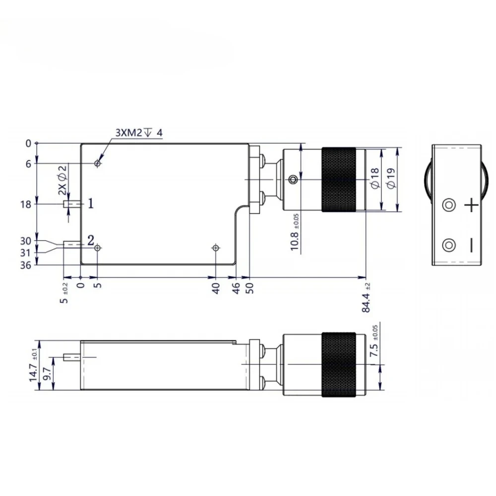 AIKE 450nm 20W High Output Power Blue Laser Module for Laser Engraving Marking  Welding