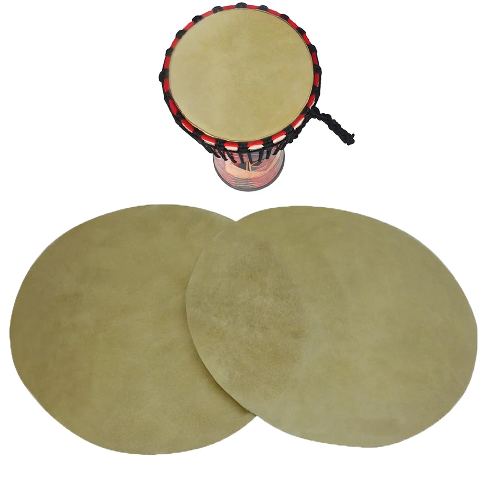 

2pcs Goatskin Skin Replacement Set Premium Sound Compatible With Various Instruments Replacement Accessories For African Drum