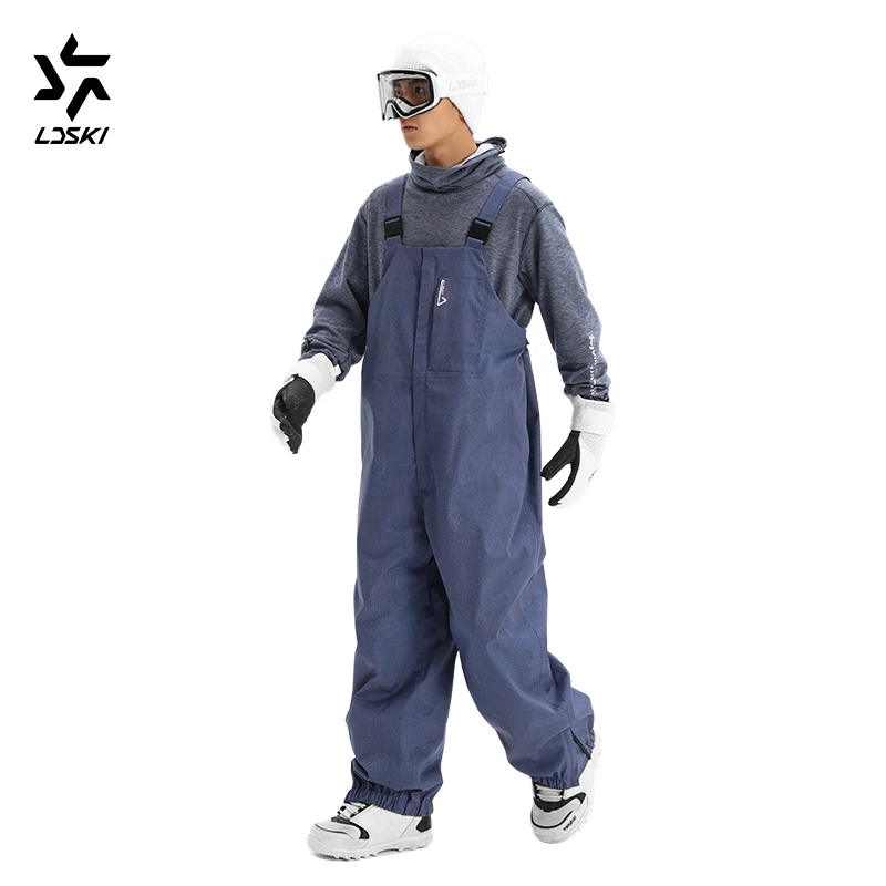 LDSKI Set da Snowboard bavaglini maglione strato di Base pecora Cashmere impermeabile antivento isolamento termico sci pantaloni caldi della