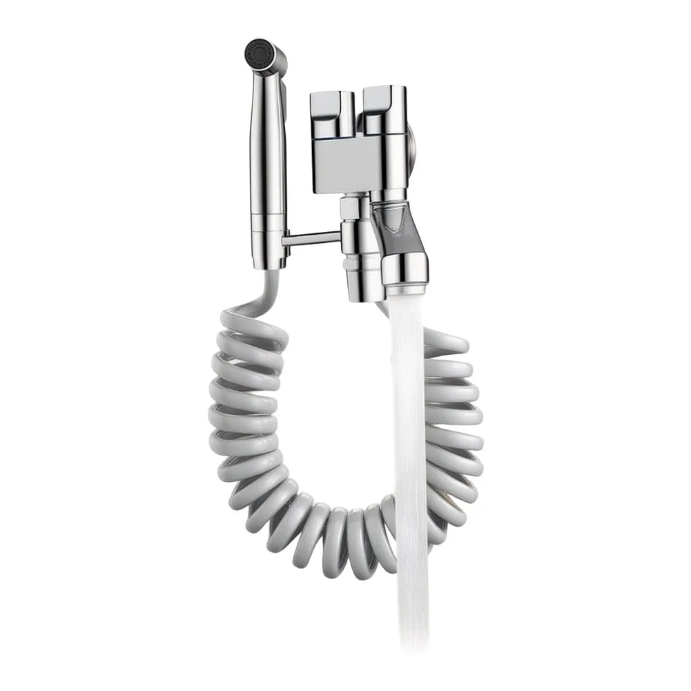 Toilet Cleaning Tool with High Pressure Air Pressurized Spray System and Angle Valve for Effective Stain Removal