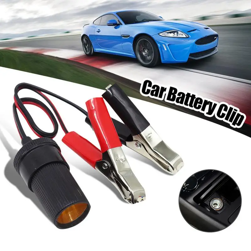 Car Accessories 12V 15A Female Batteries Socket Plug Car Battery Terminal Clamp Clip CigaretteLighter Power Socket Adaptor