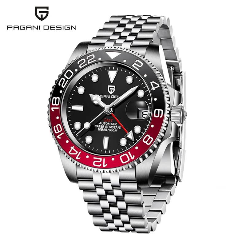 Nieuwe 1662 PAGANI DESIGN GMT Automatisch Horloge 40mm Herenhorloge Topmerk 100M Waterdicht Mechanische Horloges voor Mannen Cloc