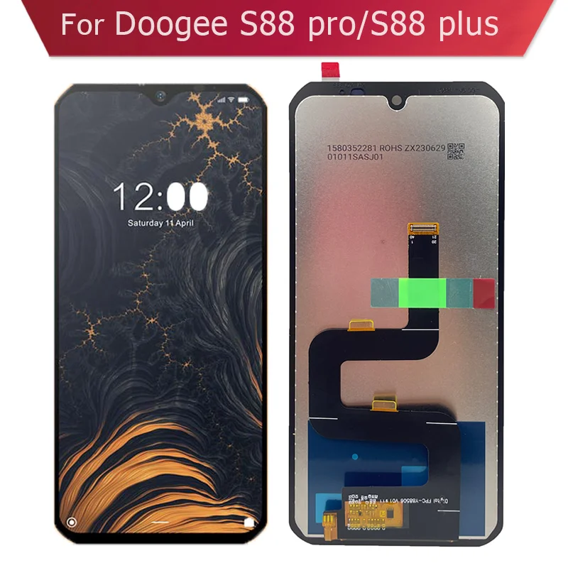 For Doogee S88 Pro LCD Display And Touch Screen Digitizer Assembly S88 Plus Screen Phone Repair Replacement Parts