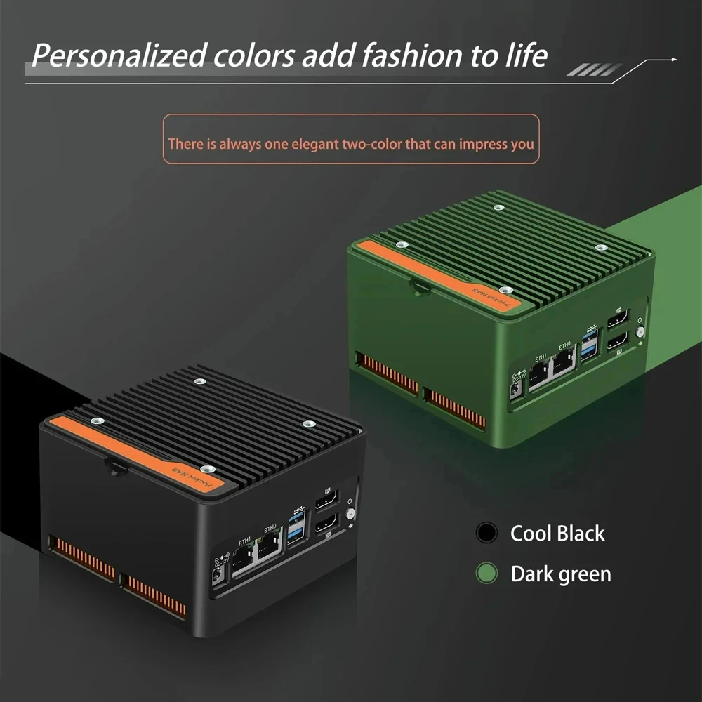 CW-P6 N150 Mini PC DDR5 MAX 48 4x M.2 NVMe Dual Intel i226-V 2.5GbE Dual HDMI 4K Home NAS Server Computer DIY