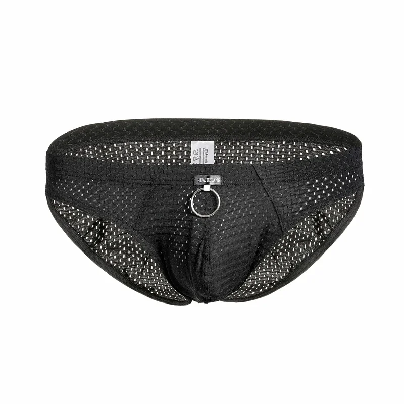 الرجال شبكة ملخصات تنفس مثلي الجنس شبكة محدب السراويل الملابس الداخلية القضيب الحقيبة مثير موجز منخفضة الخصر الرجال Breifs رجل زلة Cueca
