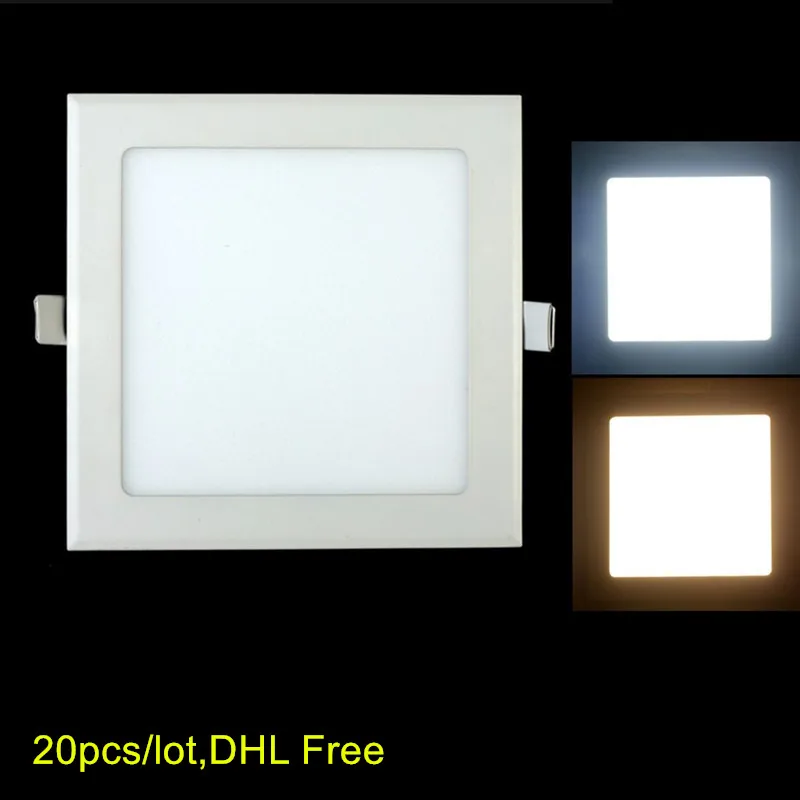 3W/6W/9W/12W/15W/25W LED downlight Square LED panel Ceiling Recessed Light bulb lamp AC/DC12V- 24V with drive