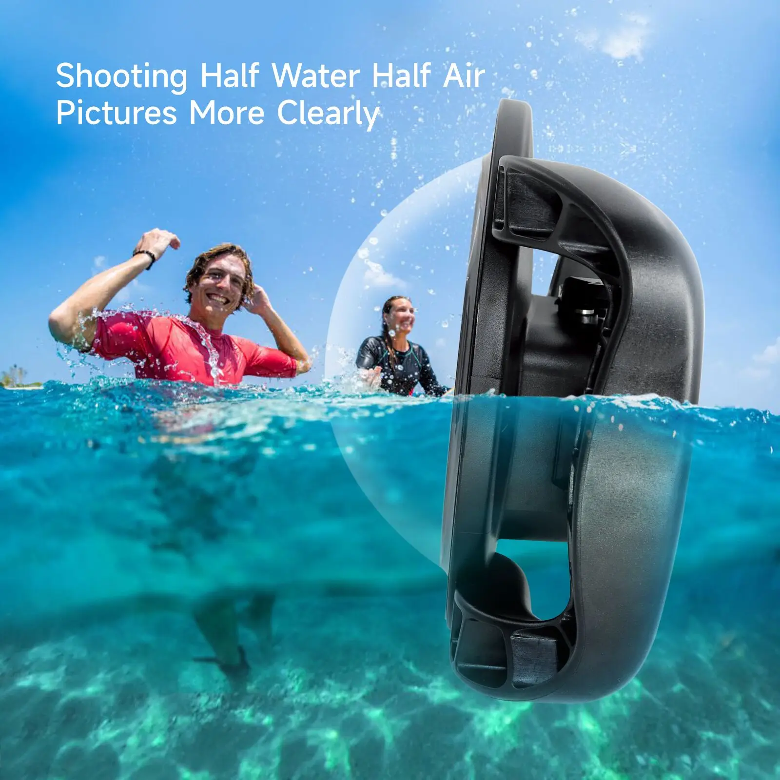 Newest Protective Housing Dome Port Diving Case with Trigger Compatible with Insta 360 ACE Pro