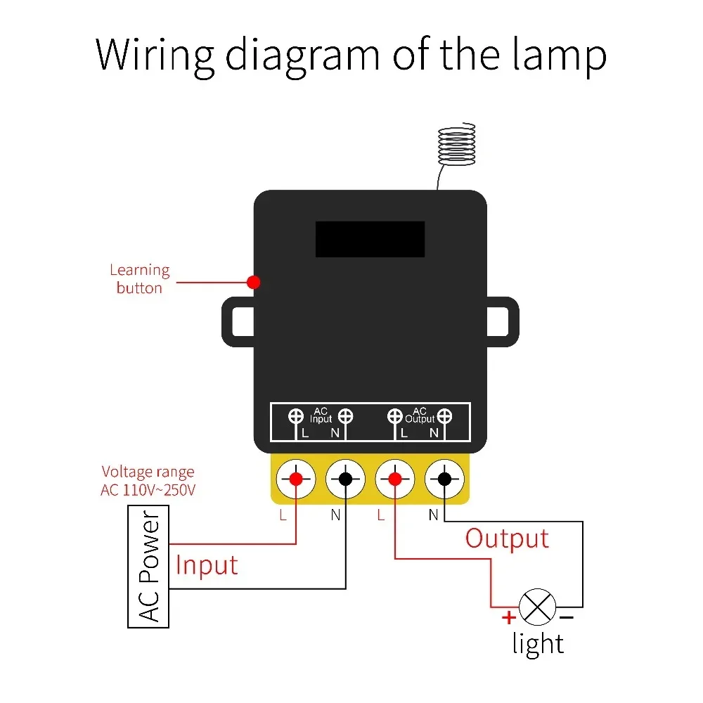 433Mhz Wireless Remote Control Switch 30A DC 12V 5V-80V 24V 48V High Power RF Relay Receiver for Pumps Light Lamp LED 500m Range