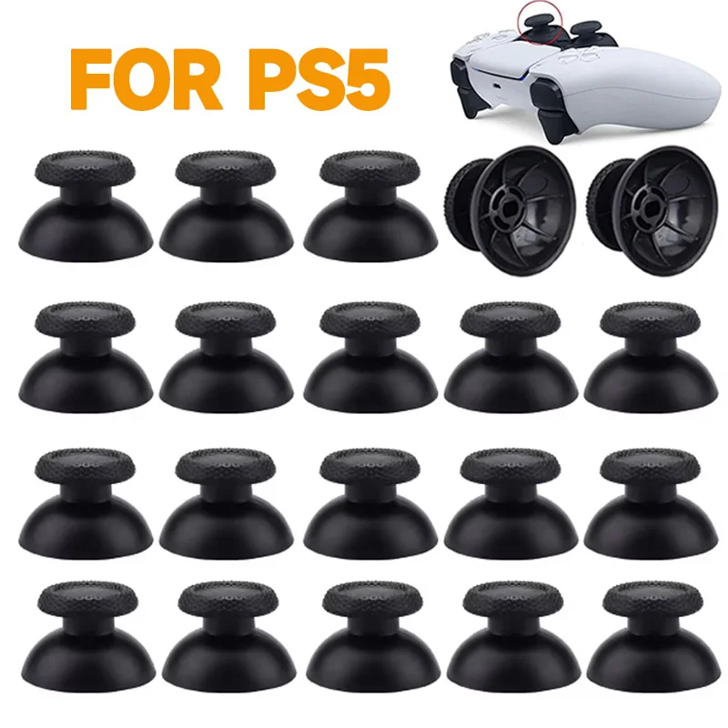 2-20PCS 3D Simulation Vertical Pole Thumb Stick Grip Cover Button Repair Parts Cover Thumb Stick Replacement FOR PS5 Controller