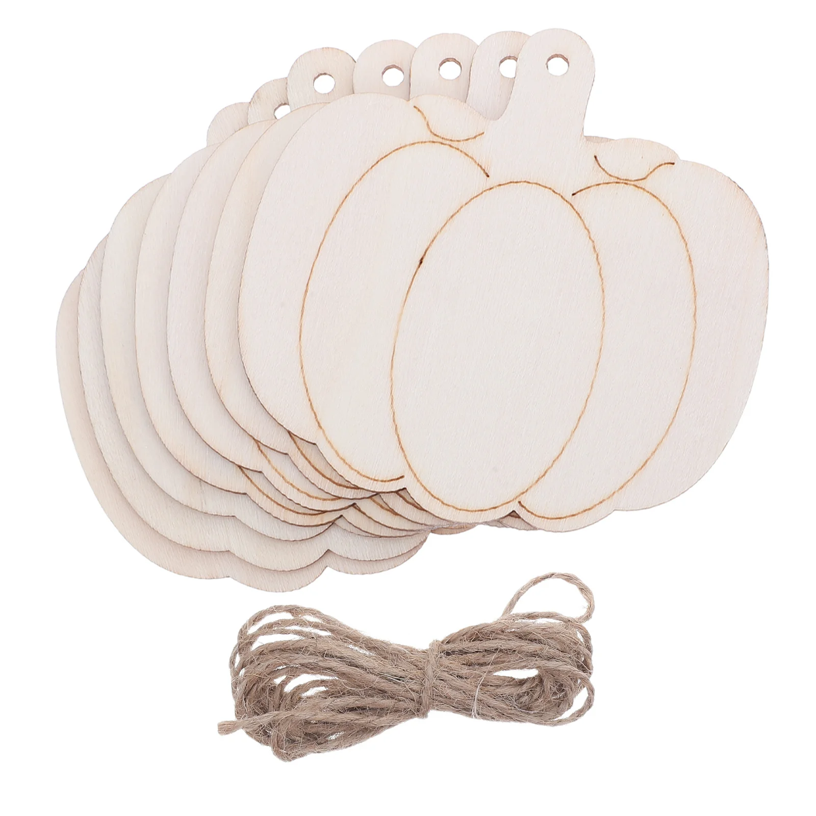 

30Pcs Unfinished Wood Pumpkin Tags Creative DIY Plaques for Painting Staining Decals Fall Autumn Party Decor Craft Projects Home