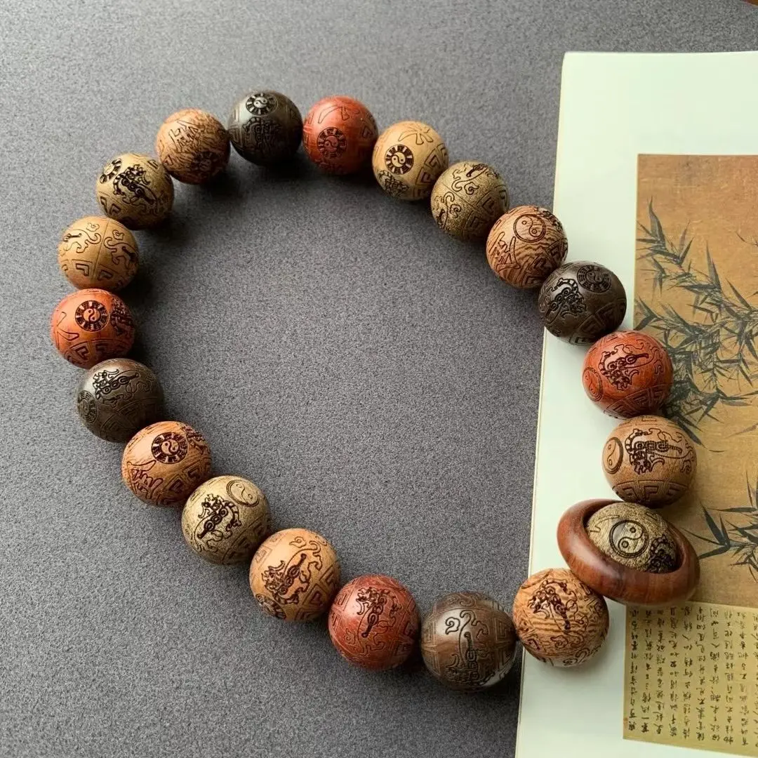 Duobao Wuxing Beaded Bracelet Gold Wood Water Fire Earth Running Ring Wuxing Wen Play Fashion Jewelry Buddha Beads Hand String
