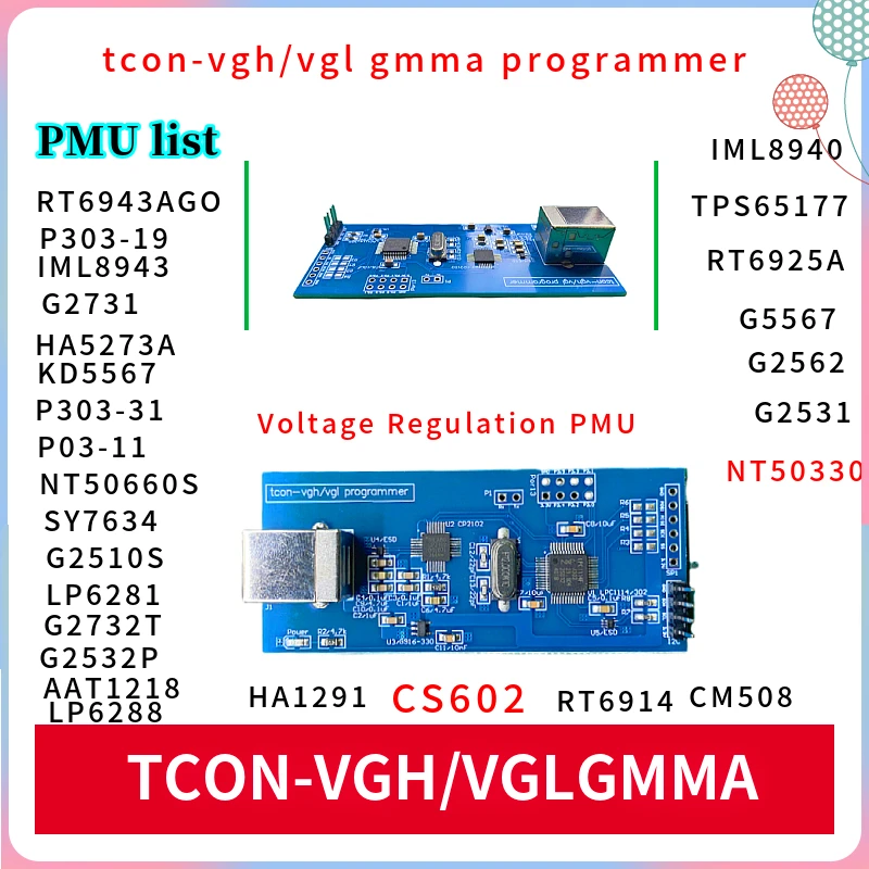 tcon vgh vgl gmma voltage regulation programmer