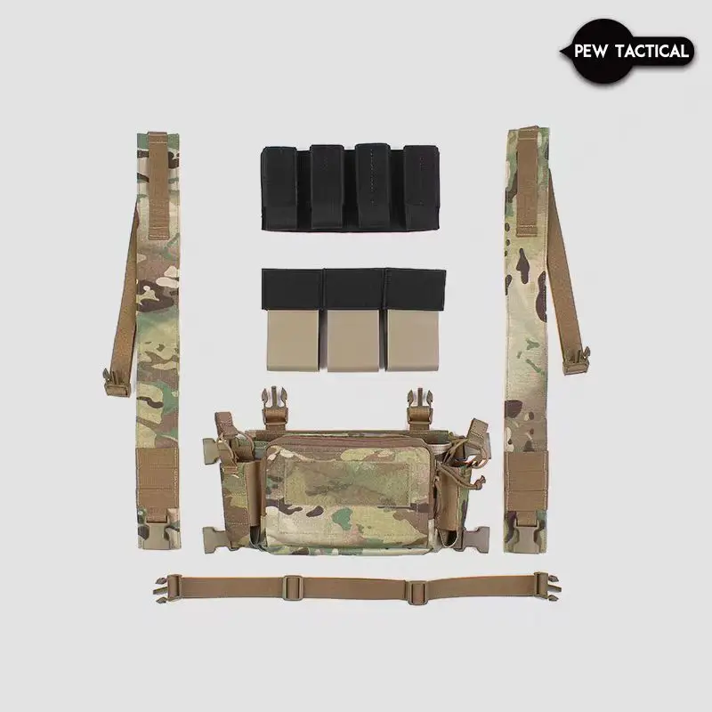 Pew Tactical Molle Hunting Peito Rig, Airsoft Lightweight, Haley, Estilo de campanha, D3CRM 2.0