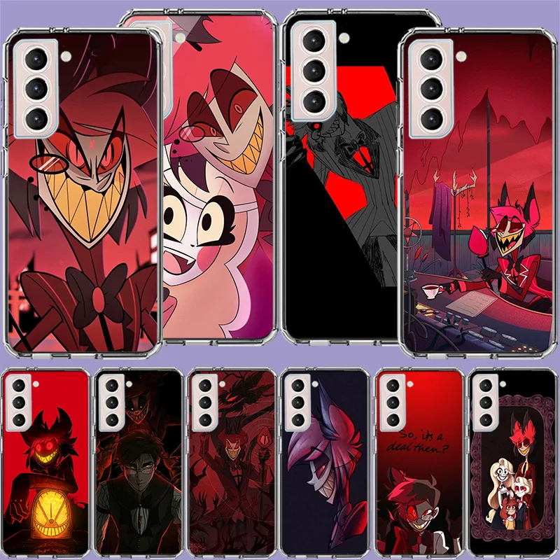 Hazbin Hotels Clear Phone Cases for Samsung S26 Ultra Galaxy S25 Edge S24 S23 FE S21 Plus S20 S22 S10 Cover Patterned Compatible