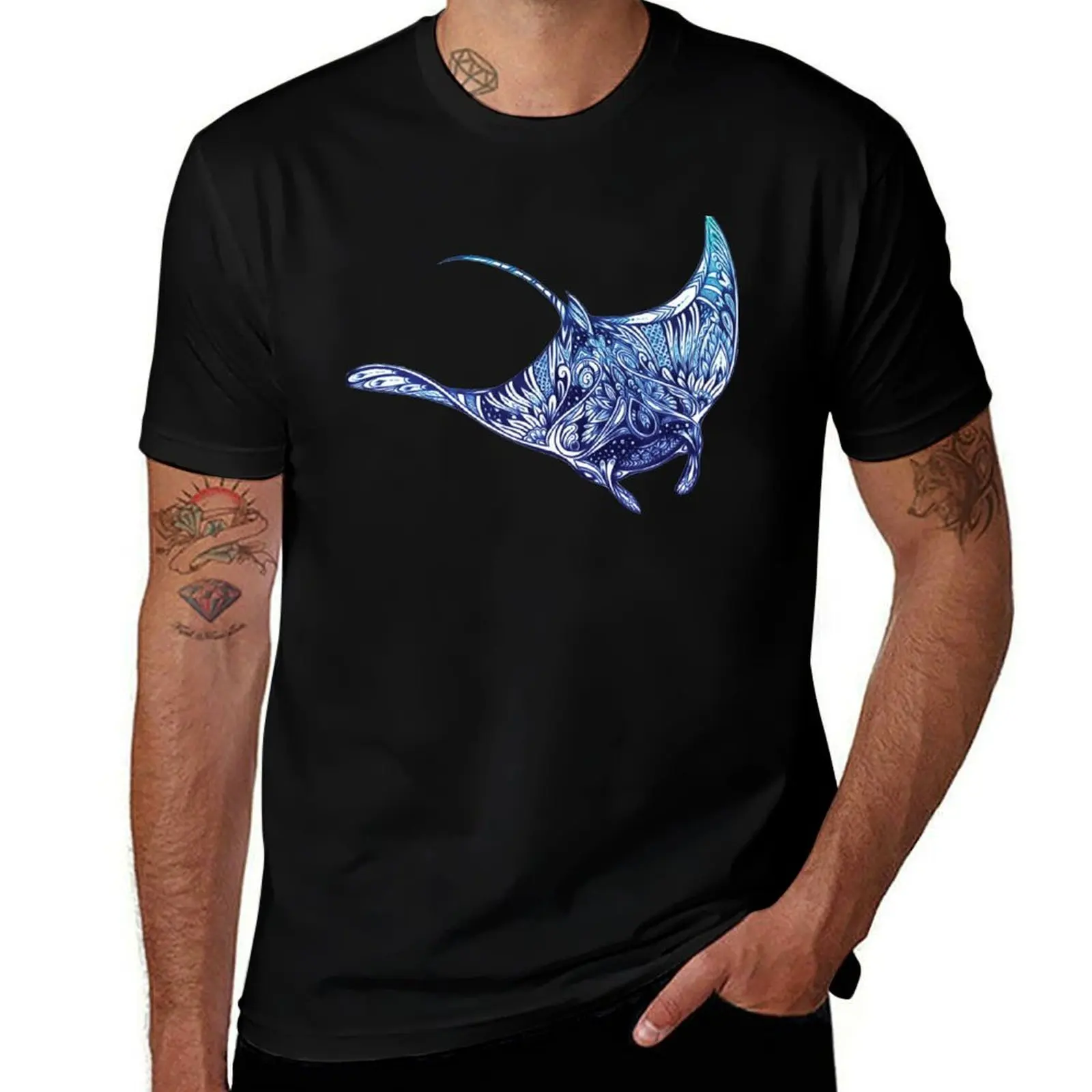 Manta Ray T-Shirt Classic Graphic Short Sleeve Top T-Shirt