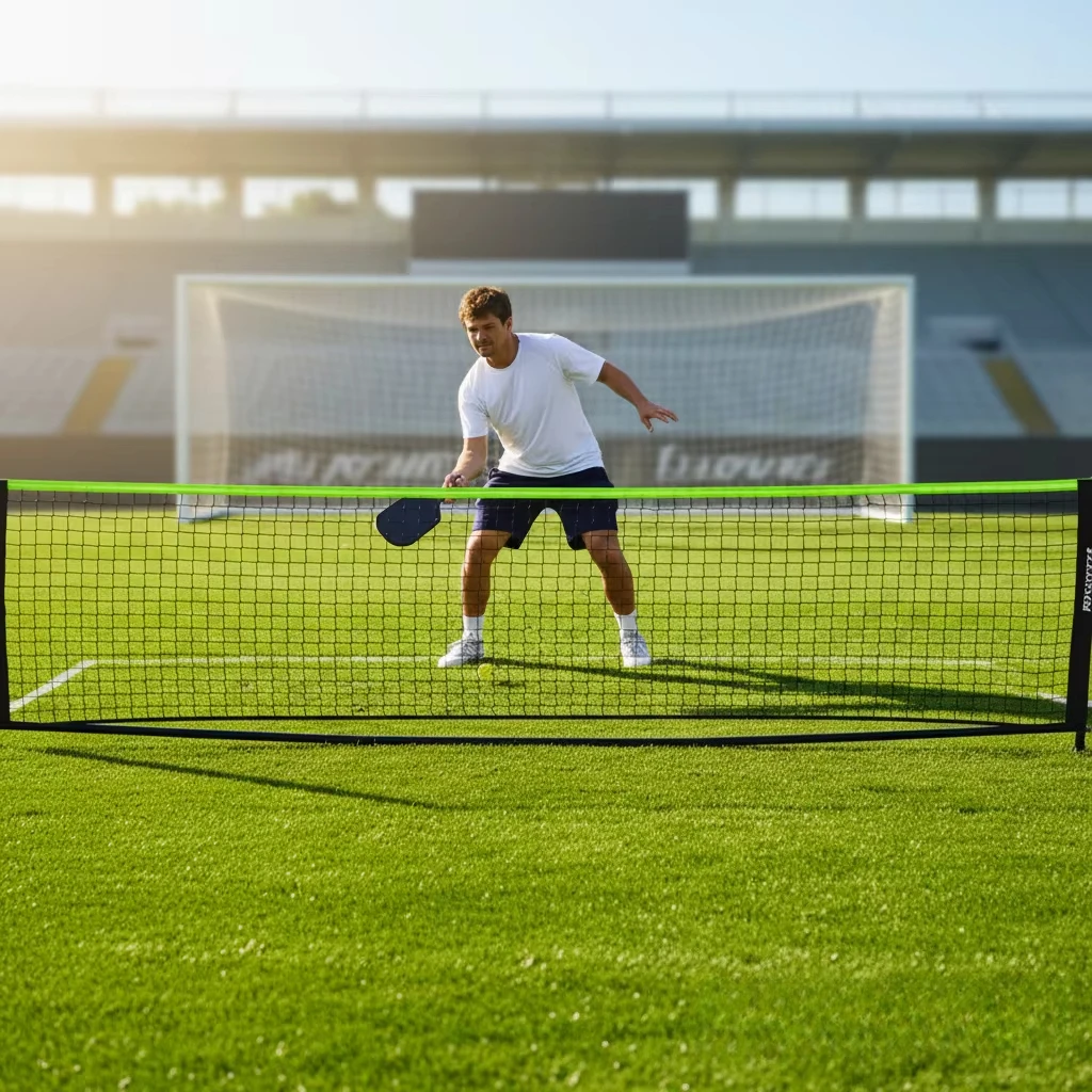 Lightweight Foldable Mini Pickleball Net, Quick Setup Dismantle, Portable for Home Garden Apartment, Easy Carry Storage