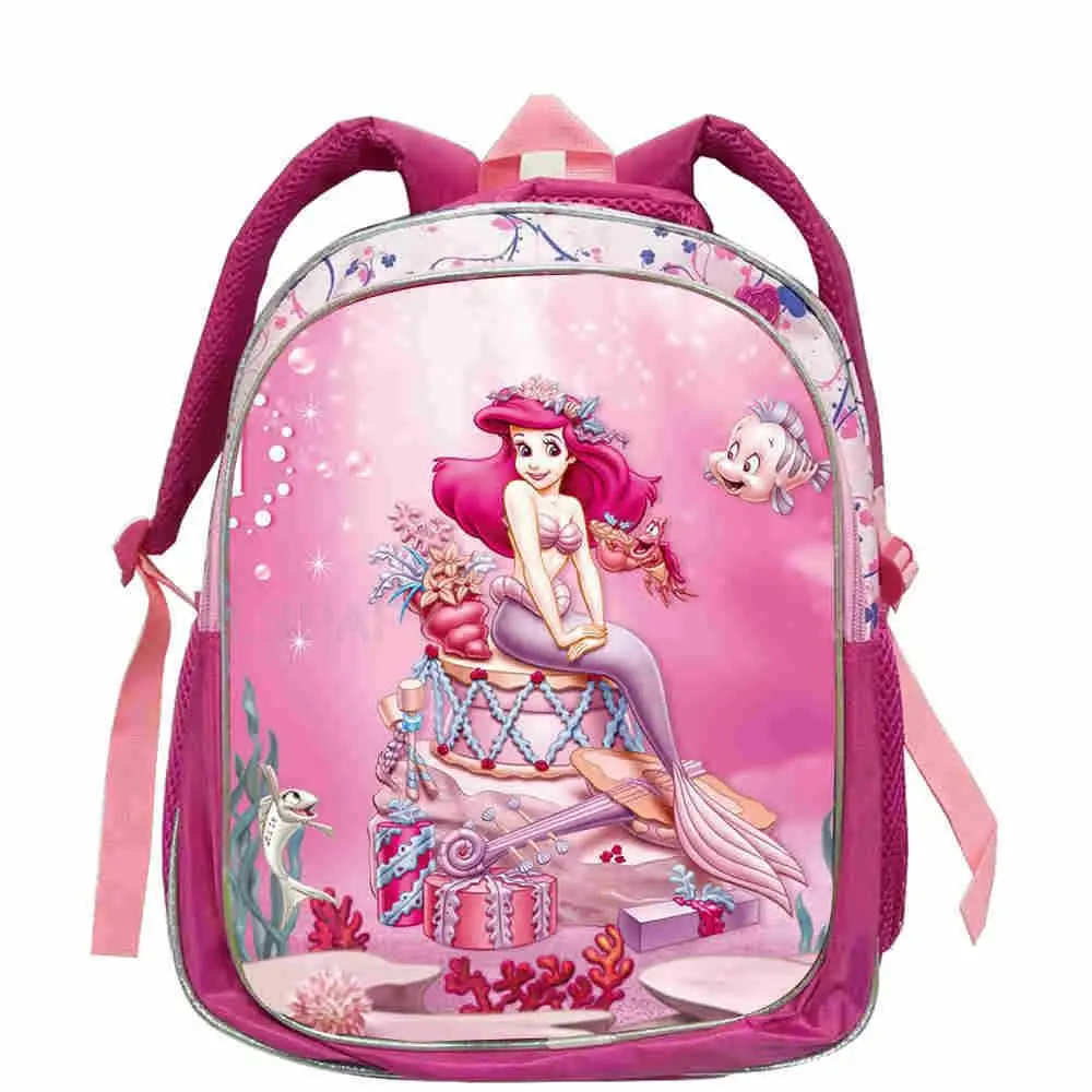 Baby Backpack Little Mermaid Ariel Princess Children School Bag Kindergarten Preschool Elementary Backpacks for Girl