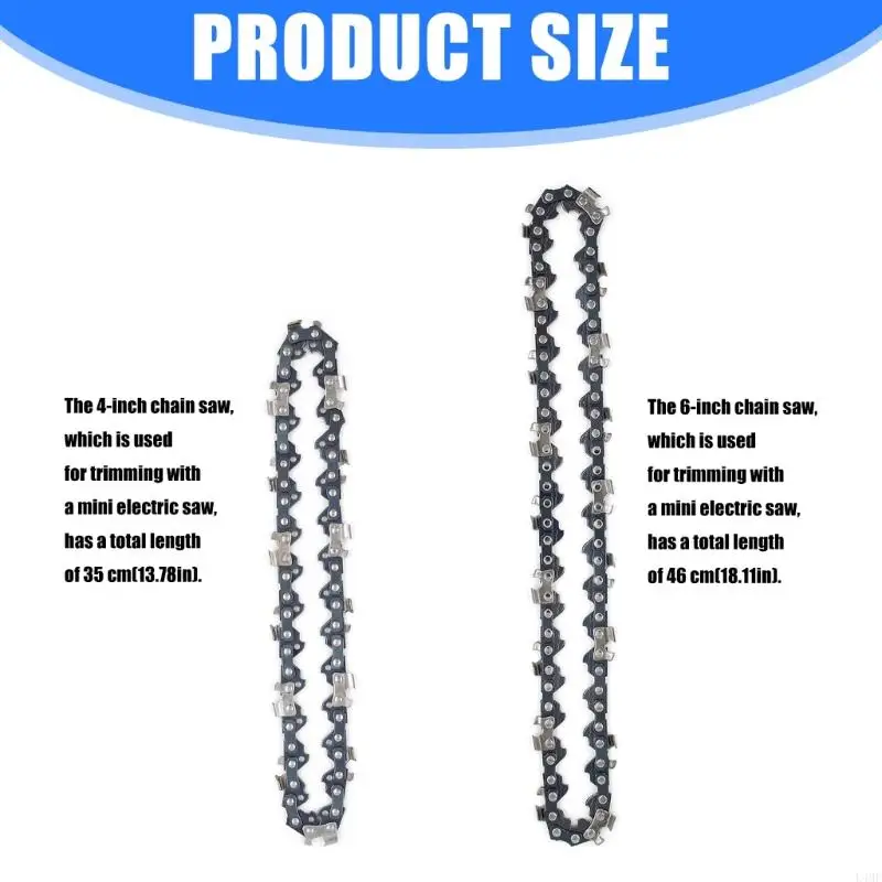 2pcs 4inch/6inch Steel Chainsaw Chainsaw Chainsaws سلاسل الملحقات L4MF