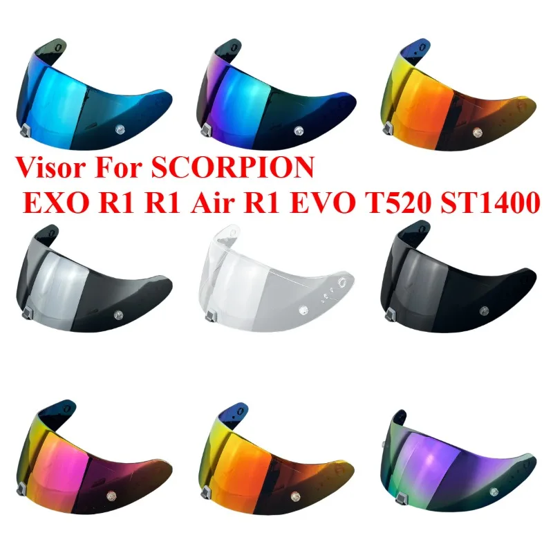 Helmet Visor For SCORPION EXO R1 R1 Air R1 EVO T520 ST1400 Helmet Visor Viseira Capacete Sunscreen Anti Fog Lens Windproof