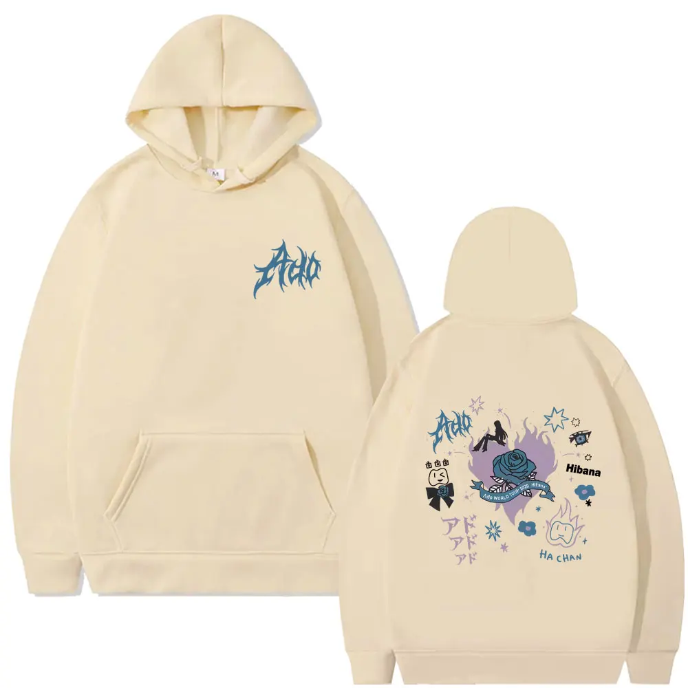 Ado World Tour 2025 Hibana Hoodie Men Women Clothing Fashion Japanese Style Pullover Man Casual Cotton Vintage Hooded Tracksuit