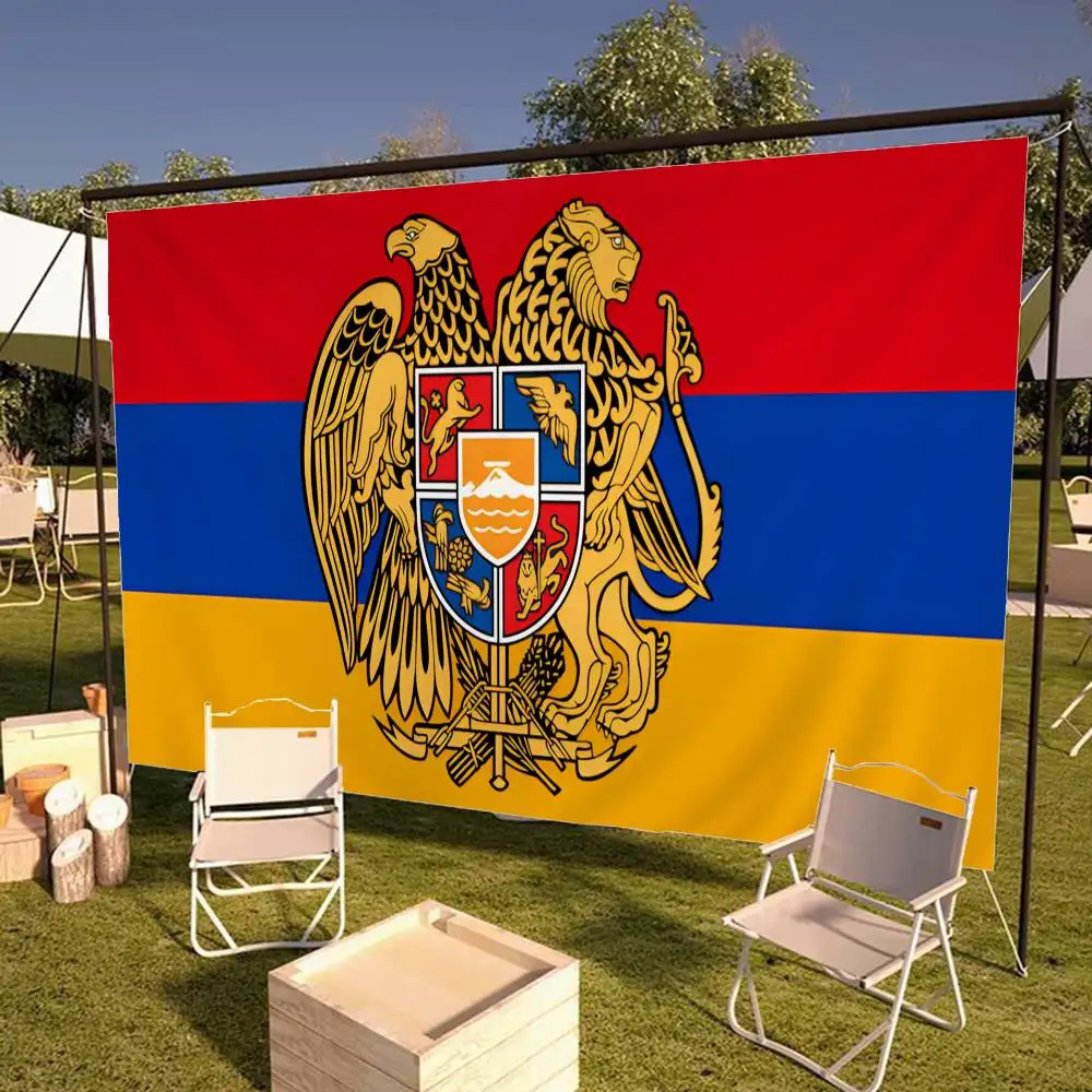 Armenia Armenians Flag Creative Pattern Hanging Flag Polyester Printed Banner Hand Pulled Flag