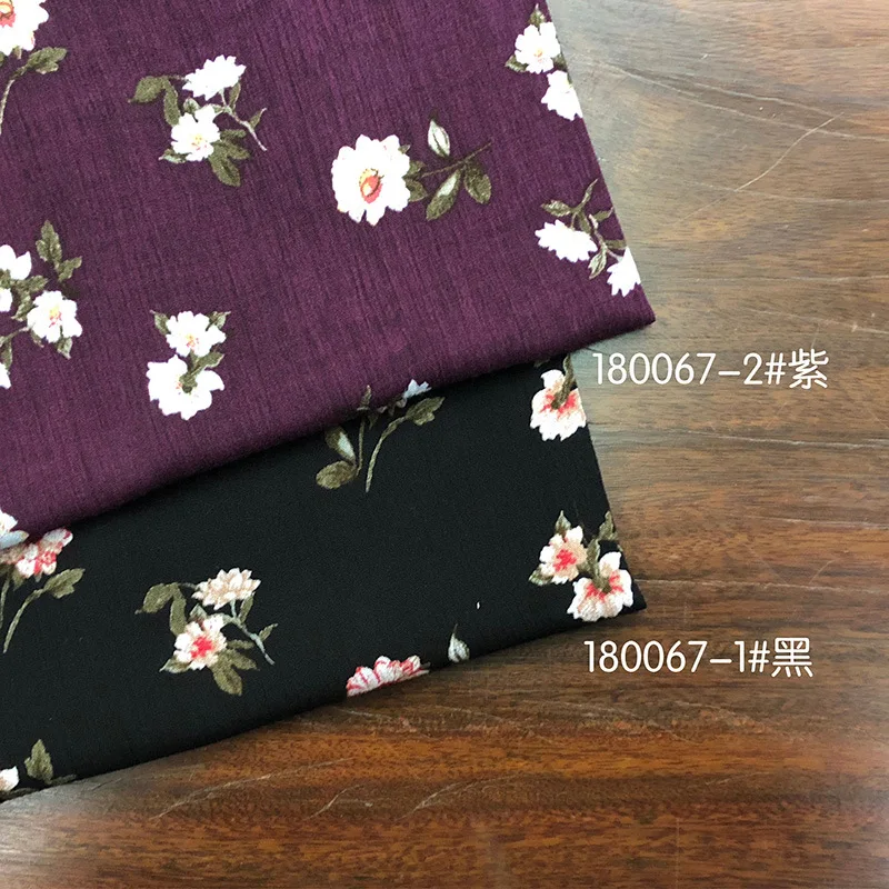 Soft Floral Printed Pattern Viscose Fabric Rayon Cotton Fabric For Sewing Spring Summer Dress Design Cloth By the Meter