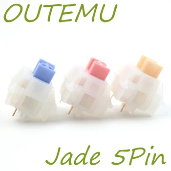 Outemu Switches Yellow Jade Switch Mechanical Keyboard Lubed Switches 5Pin Silent Tactile Linear Custom Gaming DIY MX Switches