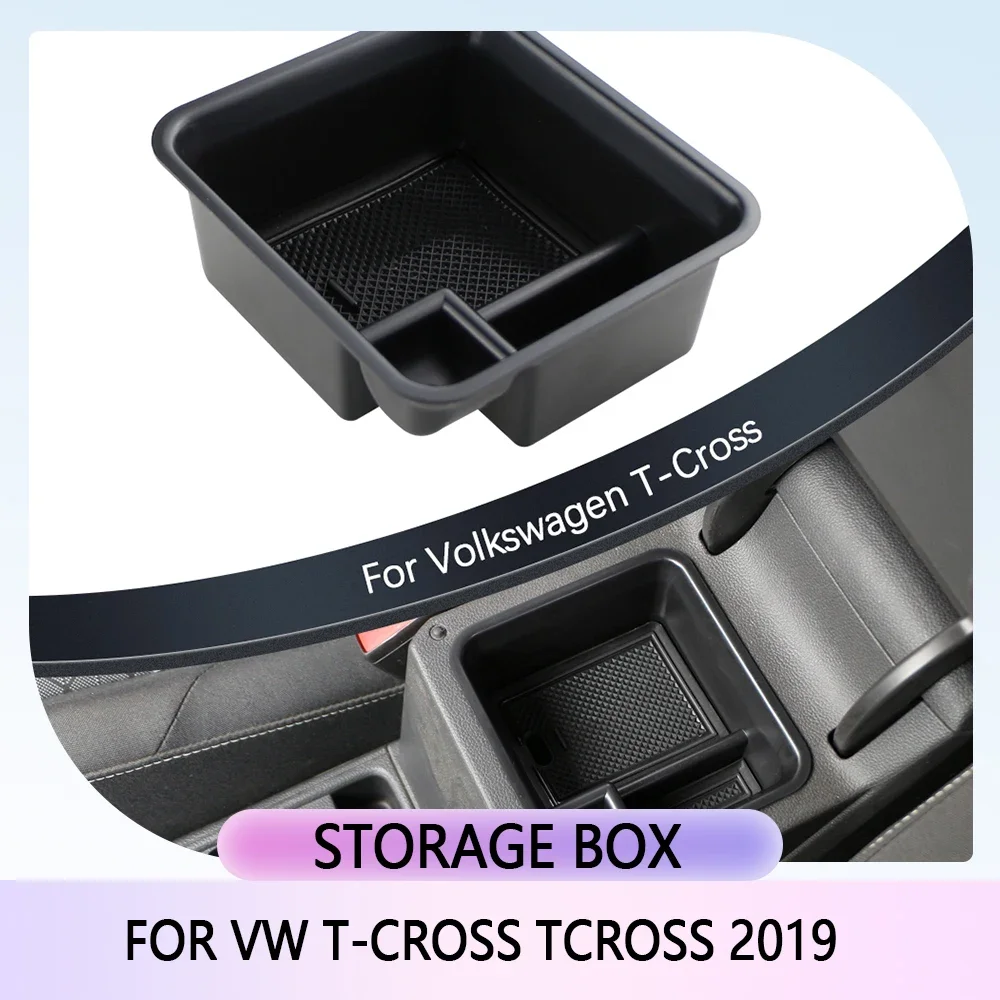 Car Console Armrest Storage Box - Custom Fit for VW T-Cross (2019-2023) (Durable,Easy Install, Premium Quality Interior Upgrade)