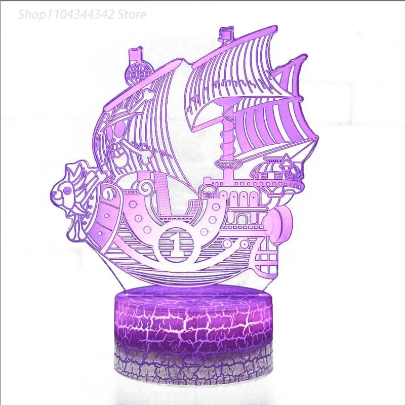 3D Creative Boat Night Light Living Room Bedroom Bedhead Creative Parent Child Gift Decoration Light USB Atmosphere Light