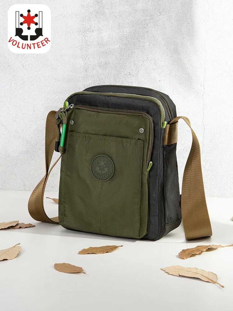 Vrijwillige Crossbody Tassen Voor Heren 2023 Nieuwe Stijlvolle Forens Waterdichte Vintage Hoogwaardige Multi-Pocket Schoudertassen 1652-18