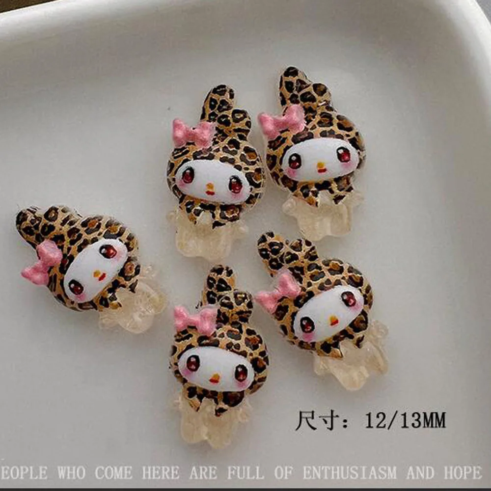 50個入り 漫画メロディー クロミ柄 ネイルジュエリー マイラード レオパード柄 ハローキティ ネイルチャーム 可愛いミニ樹脂製 マニキュア飾り
