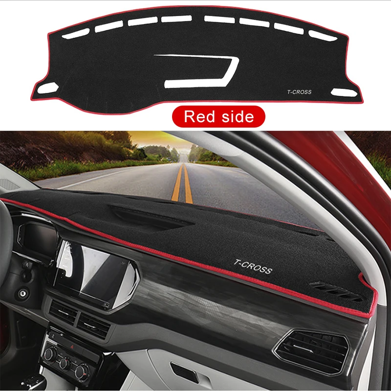 Car Dashboard Avoid light Pad Instrument Cover Mats Carpets For Volkswagen VW T-CROSS T CROSS 2018 2019 2020 2021 2022 2023