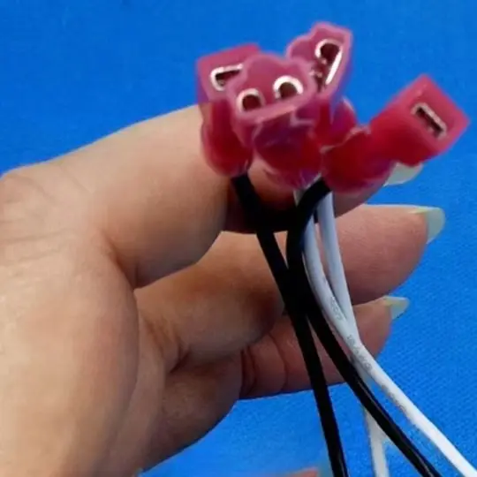 Speaker Wiring Harness Adapter for Toyota Vehicles with Transparent Cable Design and Factory-Style Audio System Interface