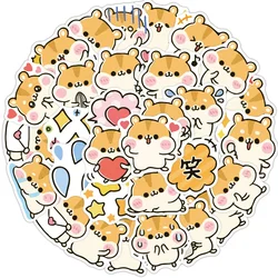 50PCS Cute Hamster Cartoon Pet Expression Graffiti Sticker Computer DIY Notebook Skateboard Cup Suitcase Notebook