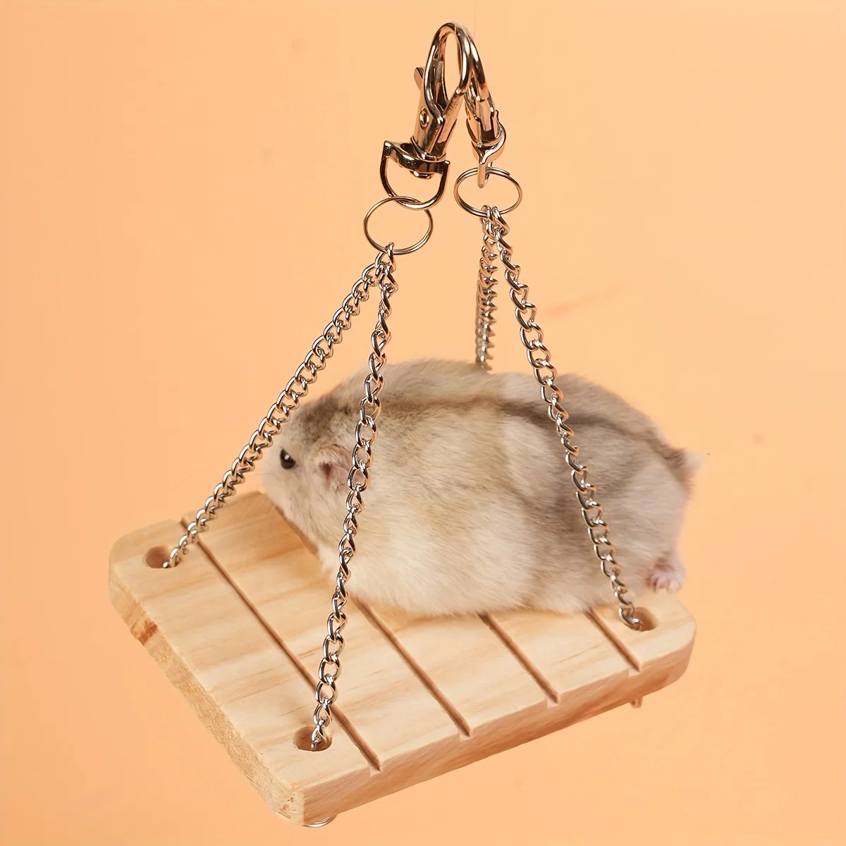 Pet Hamster Wooden Swing Toy for Small Pet Squirrel Golden Bear Guinea Pig Pet Cage Accessories Parrot Seesaw Wooden Bridge Toy view 3