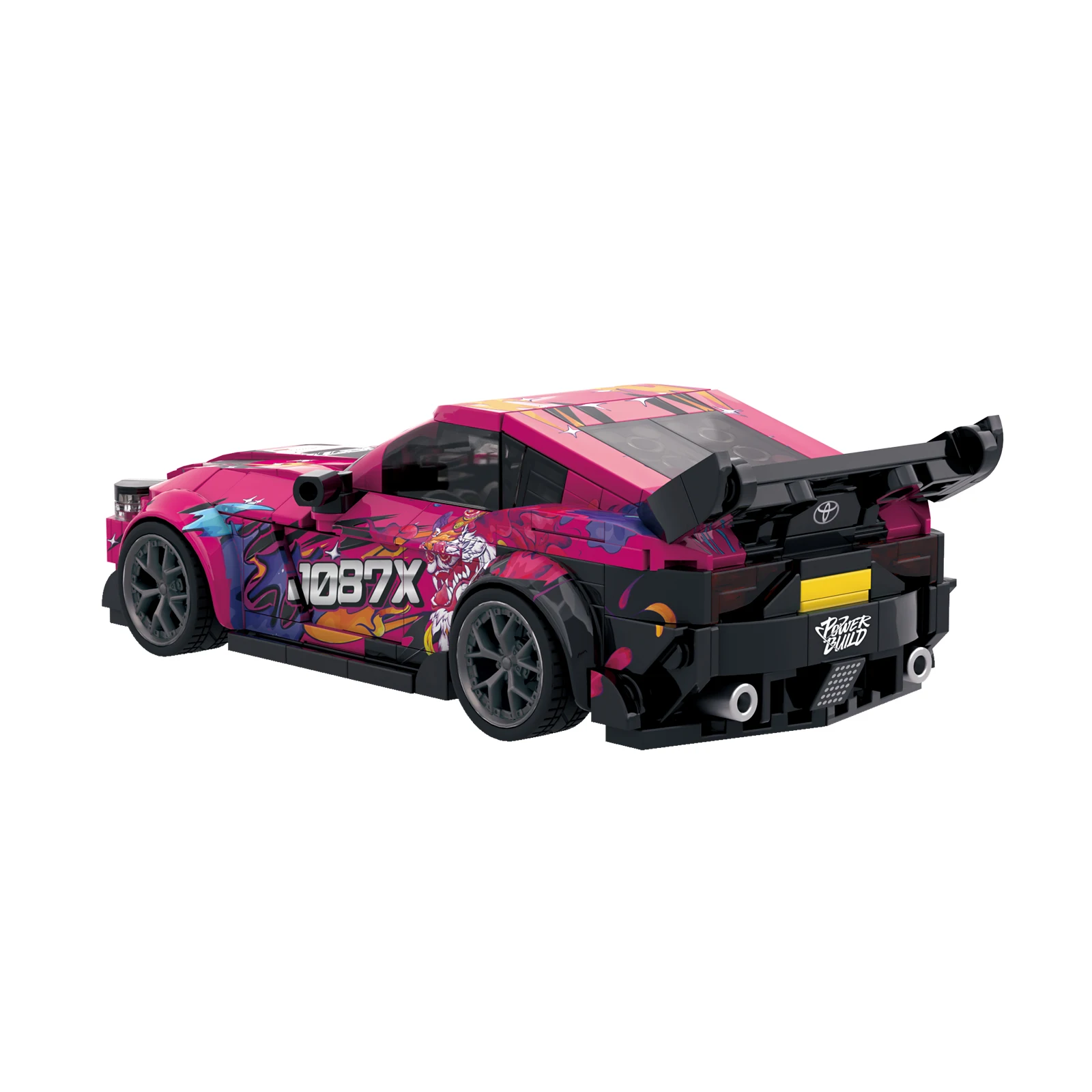 Seri 1087X Model Mobil Kecepatan Blok Bangunan Mobil Sport Drift Balap Super Ornamen Kendaraan Koleksi Hadiah Mainan Bata MOC