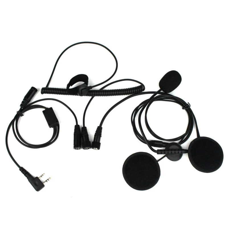 2 Helmet Headset Earpiece For BAOFENG UV5 BF-480 490 Nylon buckle tape For communication Useful Practical