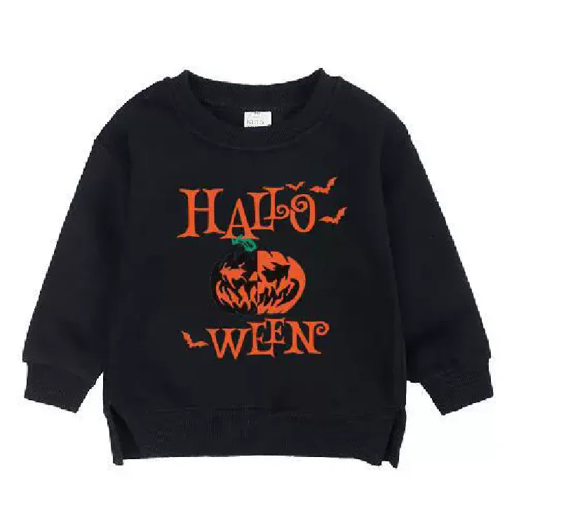 Halloween Prints Sweatshirt Spring Boys Girls Soft Fashion Sportswears Pullover Autumn Kids Casual Tops Children Clothes 0-6 Y