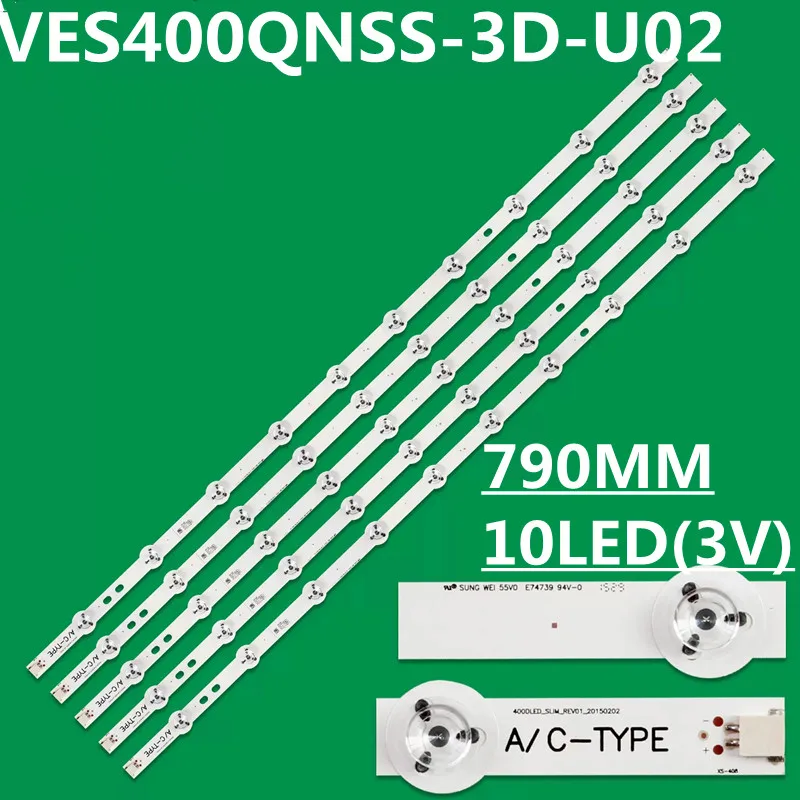 LED قطاع VES400QNSS-3D-U01 400DLED_SLIM_REV01_20150202 أ/ب نوع ل TX-40CX400B 40FA8500 40UA8900 40UB8600 40UA9300 40FA7100