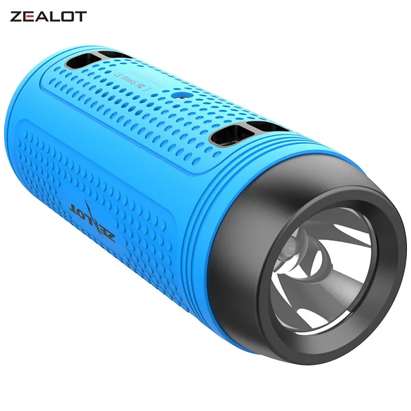 ZEALOT  A1 Bluetooth Speaker Portable Wireless Bike Speaker+Flashlight+Shoulder Strap Support TF card,AUX,USB Flash Drive