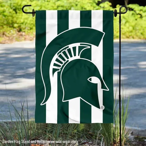 MSU Spartans Stripe Out Garden Flag and Yard Banner jjx
