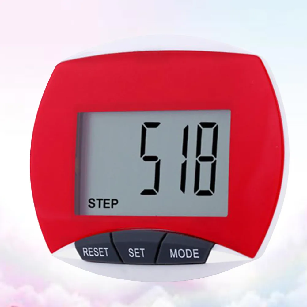 

Многофункциональный портативный шагомер для бега, надежный, красный, для фитнеса и спорта, инструмент для планирования прогулок для мужчин и женщин